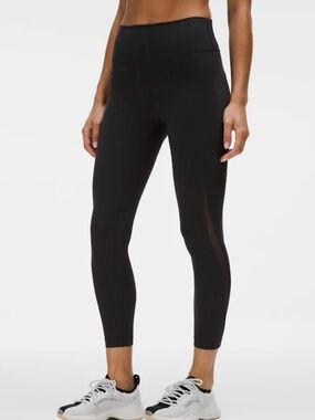 NWT Lululemon Wunder Train Mesh Panel High-Rise Tight 25"